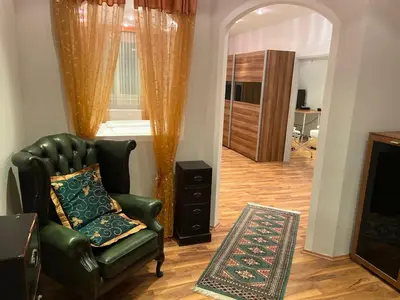 Ein Sitzbereich in der Unterkunft Ferienappartement Auerhahn