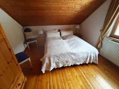 Ein Bett oder Betten in einem Zimmer der Unterkunft Land - Haus