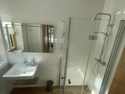 Ein Badezimmer in der Unterkunft Sprungschanze Haus