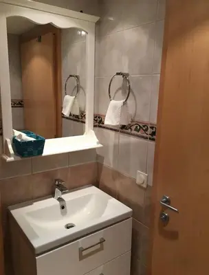 Ein Badezimmer in der Unterkunft Loft Krämerhaus Annaberg, Dachstein West