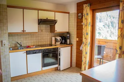 Küche/Küchenzeile in der Unterkunft Ferienwohnung Schoberhof
