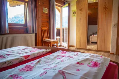 Ein Bett oder Betten in einem Zimmer der Unterkunft Ferienwohnung Schoberhof