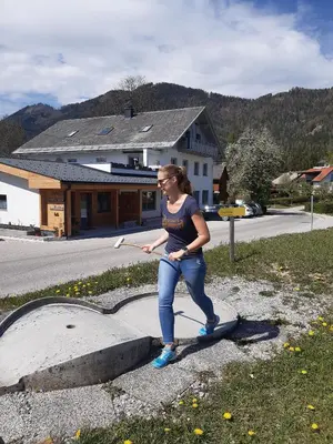 Ein allgemeiner Bergblick oder ein Berglick von der Ferienwohnung aus
