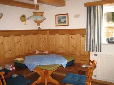 Ein Sitzbereich in der Unterkunft Ferienhaus Margotti