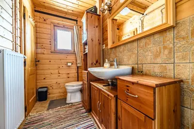 Ein Badezimmer in der Unterkunft Jagdhütte Gammeringalm