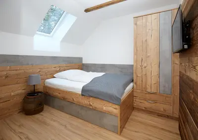 Ein Bett oder Betten in einem Zimmer der Unterkunft Grafhaidergut - Urlaub am Bauernhof - Auszeit am Land
