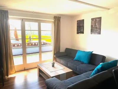 Ein Sitzbereich in der Unterkunft Haus Kampl - Appartement Aussee