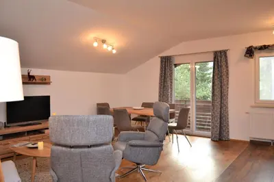 TV/Unterhaltungsangebot in der Unterkunft Ferienwohnung mit Seeblick, Unterach am Attersse