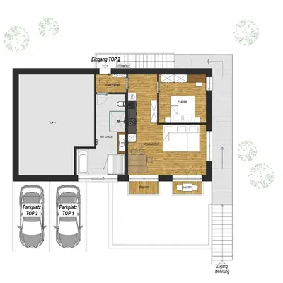 Grundriss der Unterkunft Berg&Selig Apartment