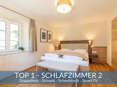 Ein Bett oder Betten in einem Zimmer der Unterkunft Heimathaus Dengg - Ferienwohnungen im Lungau - Ski & Wanderurlaub nahe Obertauern im Salzburger Land