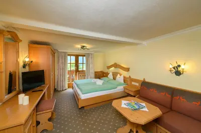 Ein Bett oder Betten in einem Zimmer der Unterkunft Appartements Gut Berg