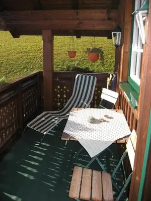 Ein Sitzbereich in der Unterkunft Villa Laske