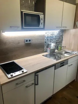 Küche/Küchenzeile in der Unterkunft Apartment Goisernperle