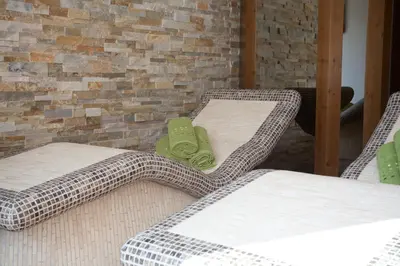 Ein Bett oder Betten in einem Zimmer der Unterkunft Feriengut Lackenhof