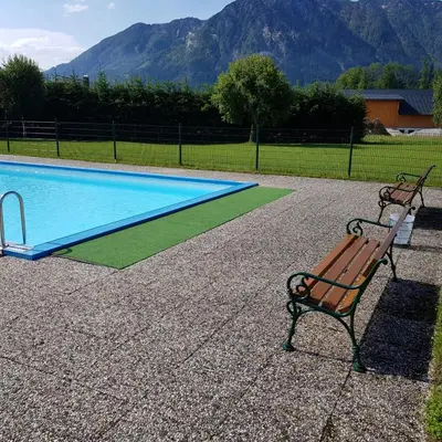 Ein allgemeiner Bergblick oder ein Berglick von der Ferienwohnung aus