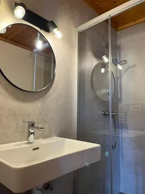 Ein Badezimmer in der Unterkunft Pension Patz