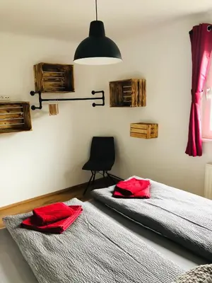 Ein Bett oder Betten in einem Zimmer der Unterkunft Pernerhof