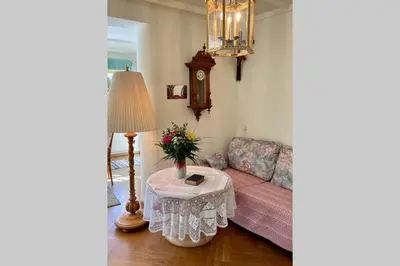Ein Sitzbereich in der Unterkunft Apartment Linda