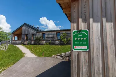 Ein Zertifikat, Auszeichnung, Logo oder anderes Dokument, das in der Unterkunft Haus am Salz mit Sauna ausgestellt ist