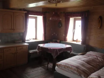 Ein Bett oder Betten in einem Zimmer der Unterkunft Ferienwohnung am Rettlhof