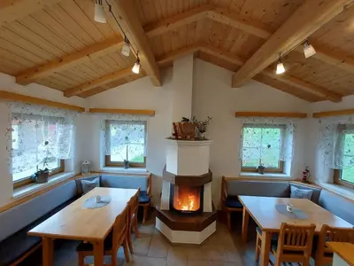 Ein Sitzbereich in der Unterkunft Wagnerhof