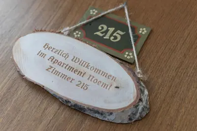 Ein Zertifikat, Auszeichnung, Logo oder anderes Dokument, das in der Unterkunft Apartment Noemi ausgestellt ist