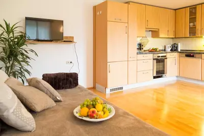 Küche/Küchenzeile in der Unterkunft Strauss Appartements