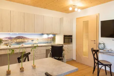 Küche/Küchenzeile in der Unterkunft Strauss Appartements
