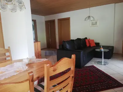 Ein Sitzbereich in der Unterkunft Am Mondseeblick