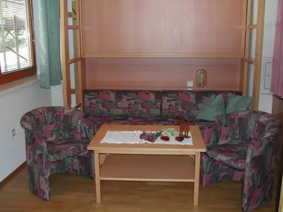 Ein Sitzbereich in der Unterkunft Ferienwohnung 11 Planneralm