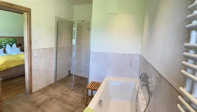 Ein Badezimmer in der Unterkunft Appartements Blumenwiese