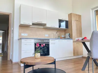 Küche/Küchenzeile in der Unterkunft Appartements Blumenwiese