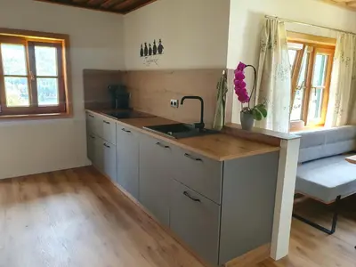 Küche/Küchenzeile in der Unterkunft Haus Schraml