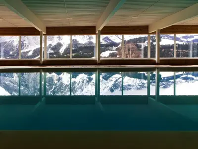Ein allgemeiner Bergblick oder ein Berglick von der Ferienwohnung aus