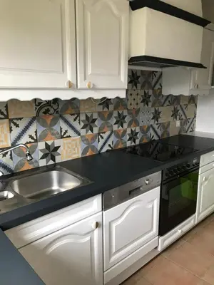 Küche/Küchenzeile in der Unterkunft Ferienhaus Schaller am Galsterberg