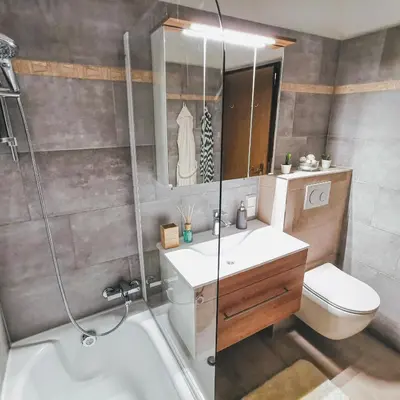 Ein Badezimmer in der Unterkunft Jonas Deluxe Apartment Panoramablick
