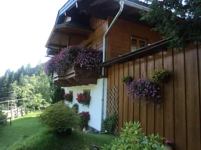 Ein Garten an der Unterkunft Gondelblick