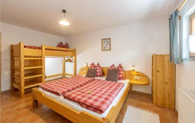 Ein Bett oder Betten in einem Zimmer der Unterkunft Charmante Berghuette