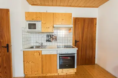 Küche/Küchenzeile in der Unterkunft Appartements Grabenbauer