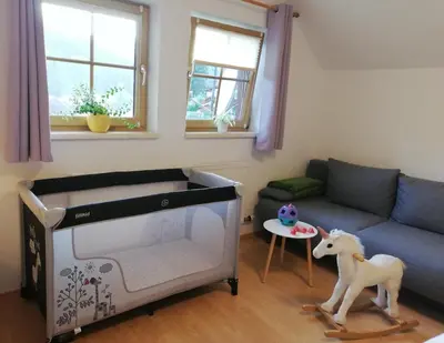 Ein Bett oder Betten in einem Zimmer der Unterkunft Apartment Natur Herz