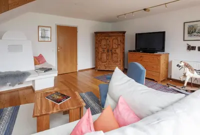 TV/Unterhaltungsangebot in der Unterkunft Ferienwohnung am Bründlweg