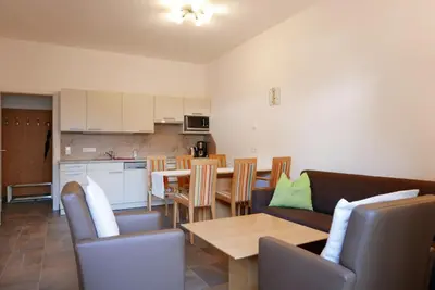 Küche/Küchenzeile in der Unterkunft Deluxe Apartment SCHRABERGER