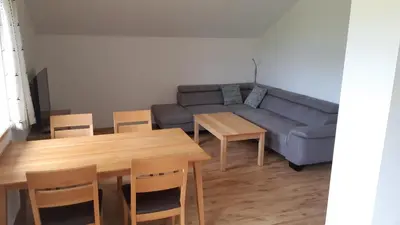 Ein Sitzbereich in der Unterkunft Landhaus Wolfgang