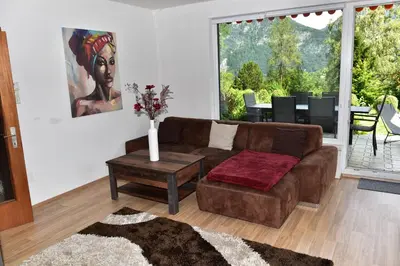 Ein Sitzbereich in der Unterkunft Ferienwohnung Isabell