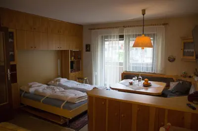Ein Bett oder Betten in einem Zimmer der Unterkunft Apartment 12 Grüner Baum Alpendorf