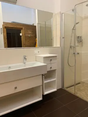 Ein Badezimmer in der Unterkunft Alpenlodge Haus im Ennstal