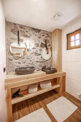 Ein Badezimmer in der Unterkunft Ferienhaus Spitzenhof - Urlaub am Bauernhof