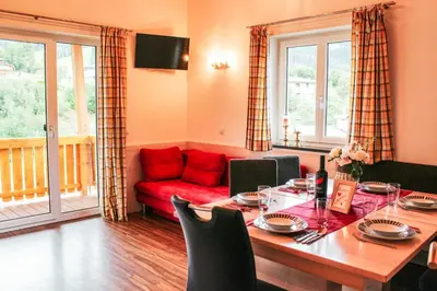 Ein Sitzbereich in der Unterkunft Siegi's Apartments