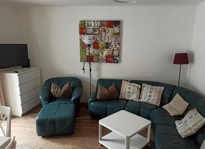 Ein Sitzbereich in der Unterkunft Appartement Schiefersteinweg, Schladming
