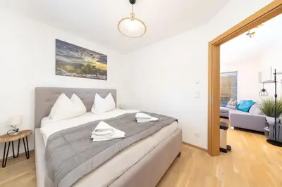 Ein Bett oder Betten in einem Zimmer der Unterkunft Apartment SCHLADMING - Neualm center